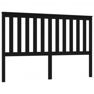 Cabeceira de cama 166x6x101 cm pinho maciço preto H