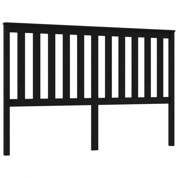 Cabeceira de cama 166x6x101 cm pinho maciço preto M 2
