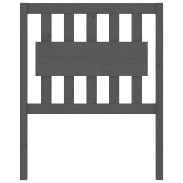 Cabecero de cama madera maciza de pino gris 80.5x4x100 cm M 3