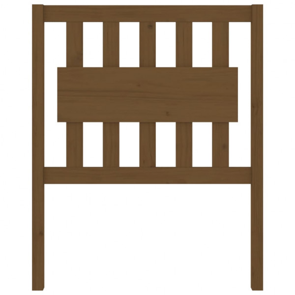 Cabecero de cama madera maciza pino marrón miel 80.5x4x100 cm M 3