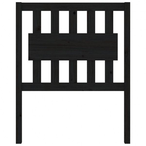 Cabecero de cama madera maciza de pino negro 80.5x4x100 cm M 3