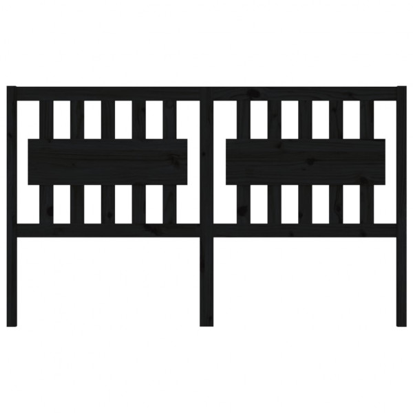 Cabecero de cama madera maciza de pino negro 155.5x4x100 cm M 3