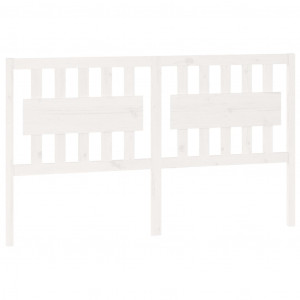 Cabeceira de cama 165.5x4x100 cm madeira de pinho maciça branco H