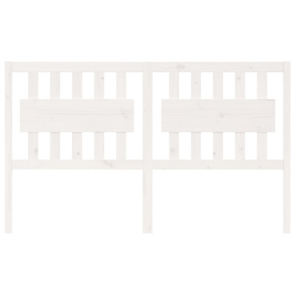 Cabeceira de cama 165.5x4x100 cm madeira de pinho maciça branco M 3