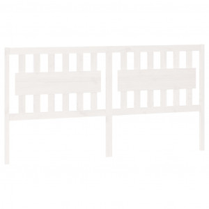 Cabecero de cama madera maciza de pino blanco 185.5x4x100 cm H