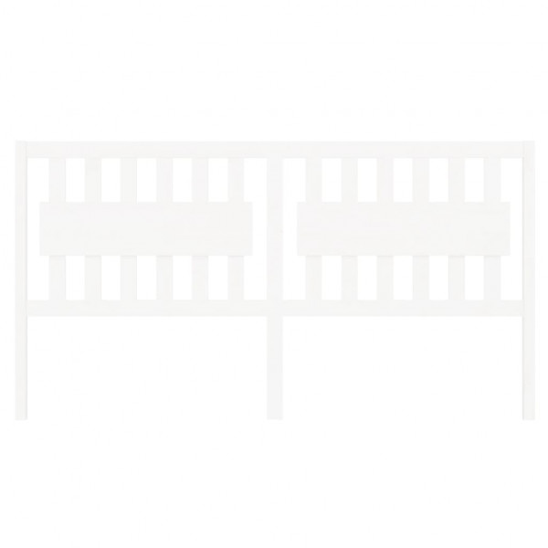 Cabeceira de cama 185.5x4x100 cm madeira de pinho maciça branco M 3