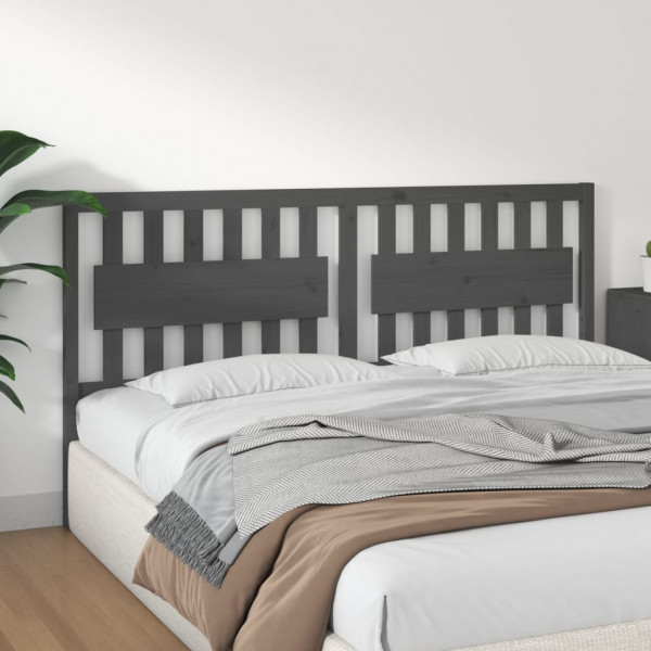 Cabeceira de cama 185.5x4x100 cm pinho maciço cinzento M 4