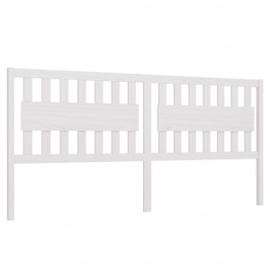 Cabeceira de cama 205.5x4x100 cm madeira de pinho maciça branco H