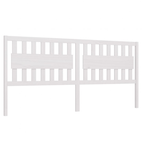 Cabecero de cama madera maciza de pino blanco 205.5x4x100 cm M 2