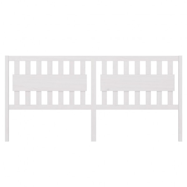 Cabeceira de cama 205.5x4x100 cm madeira de pinho maciça branco M 3