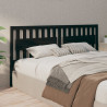 Cabeceira de cama 205.5x4x100 cm pinho maciço preto 4