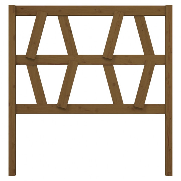 Cabecero de cama madera maciza de pino marrón miel 96x4x100 cm M 3