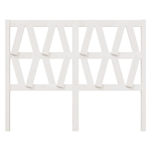 Cabecero de cama madera maciza de pino blanco 126x4x100 cm M 3