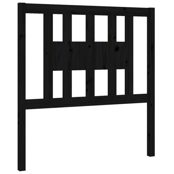 Cabeceira de cama 81x4x100 cm pinho maciço preto M 2