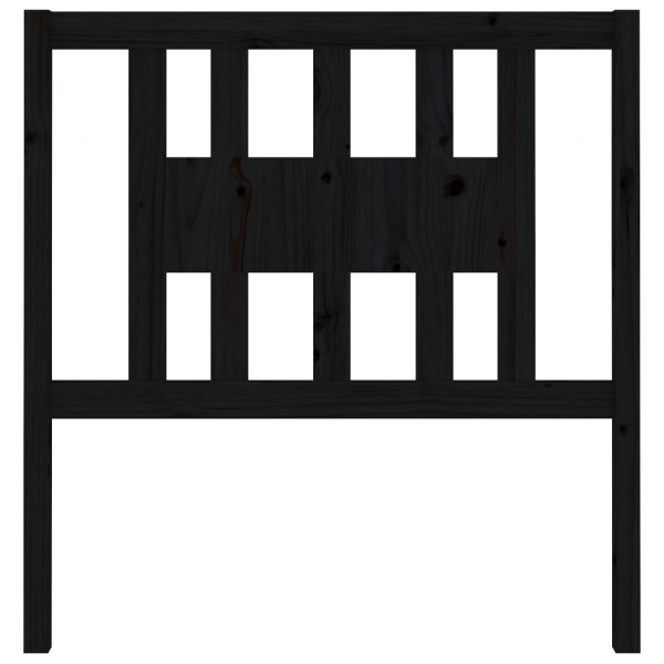 Cabecero madera maciza de pino negro 81x4x100 cm M 3