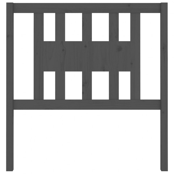 Cabeceira de cama 106x4x100 cm pinho maciço cinzento M 3