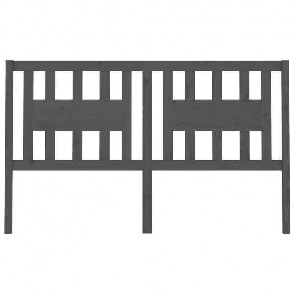 Cabeceira de cama 186x4x100 cm pinho maciço cinzento M 3