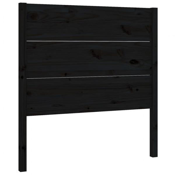 Cabecero madera maciza de pino negro 96x4x100 cm M 2