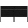 Cabeceira de cama 126x4x100 cm pinho maciço preto 3