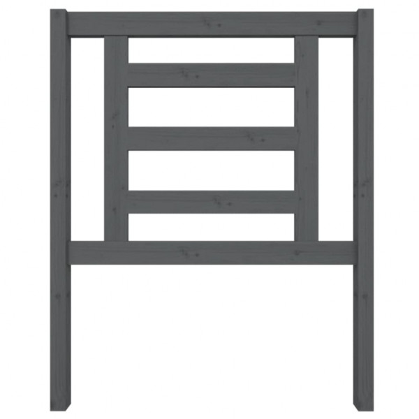 Cabeceira de cama 81x4x100 cm pinho maciço cinzento M 3