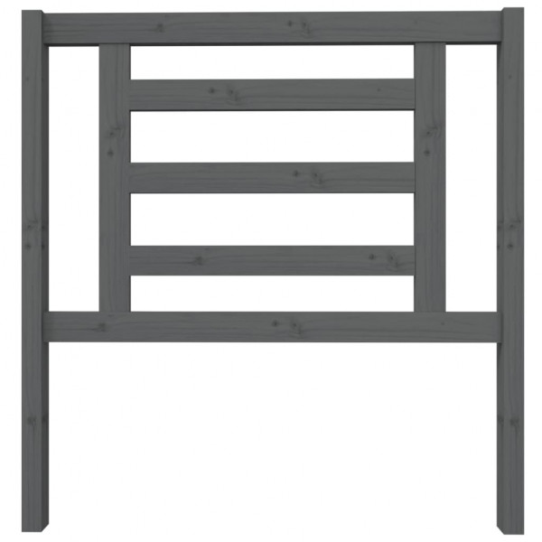 Cabecero de cama madera maciza de pino gris 96x4x100 cm M 3