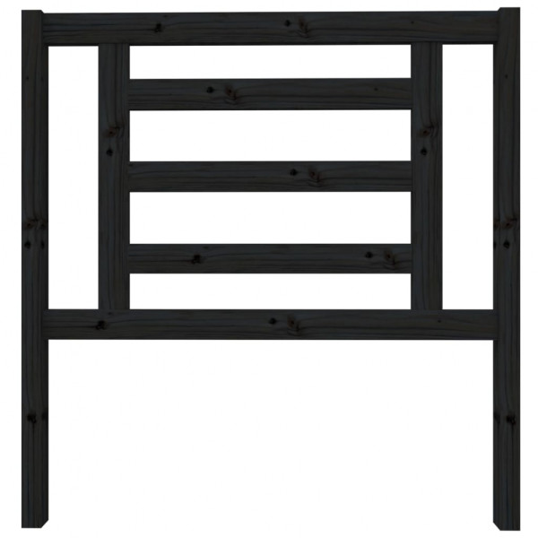 Cabecero de cama madera maciza de pino negro 96x4x100 cm M 3