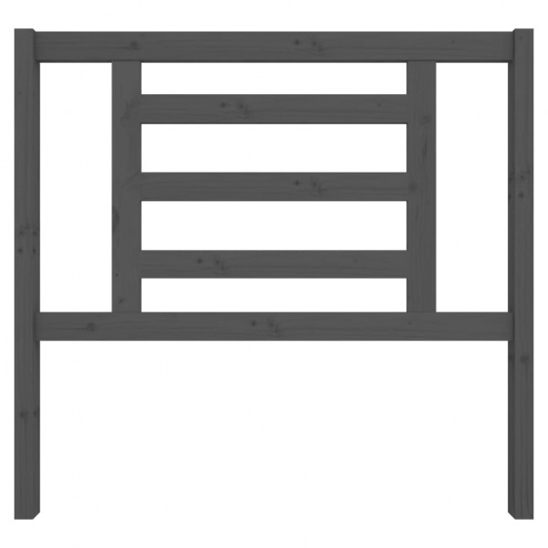 Cabecero de cama madera maciza de pino gris 106x4x100 cm M 3