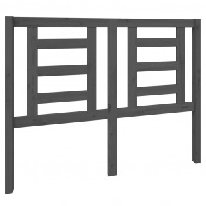 Cabecero de cama madera maciza de pino gris 126x4x100 cm H