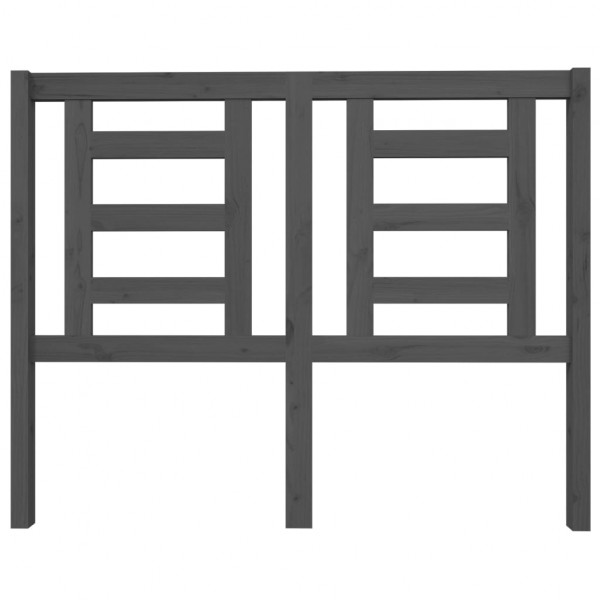 Cabecero de cama madera maciza de pino gris 126x4x100 cm M 3