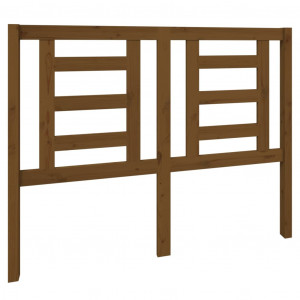 Cabeceira de cama 126x4x100 cm pinho maciço castanho mel H