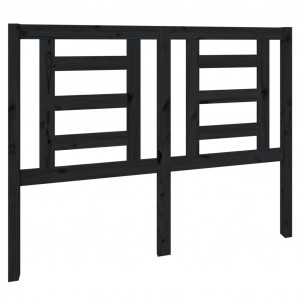 Cabecero de cama madera maciza de pino negro 126x4x100 cm H