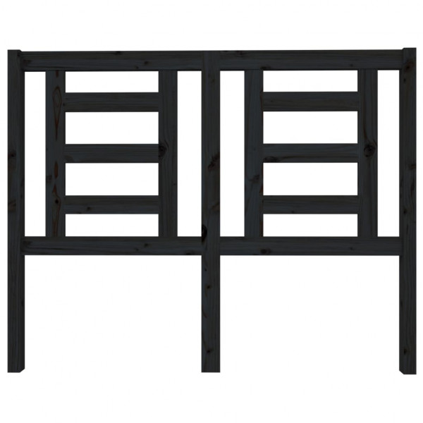 Cabeceira de cama 126x4x100 cm pinho maciço preto M 3