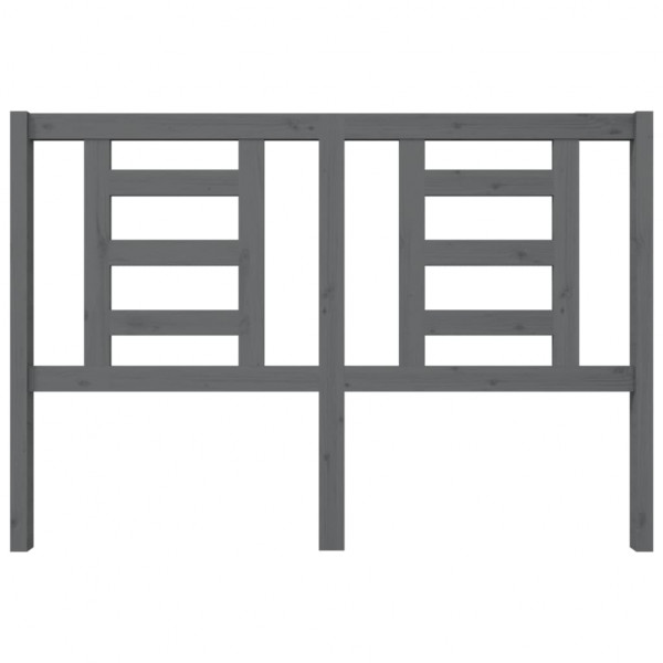 Cabecero de cama madera maciza de pino gris 146x4x100 cm M 3