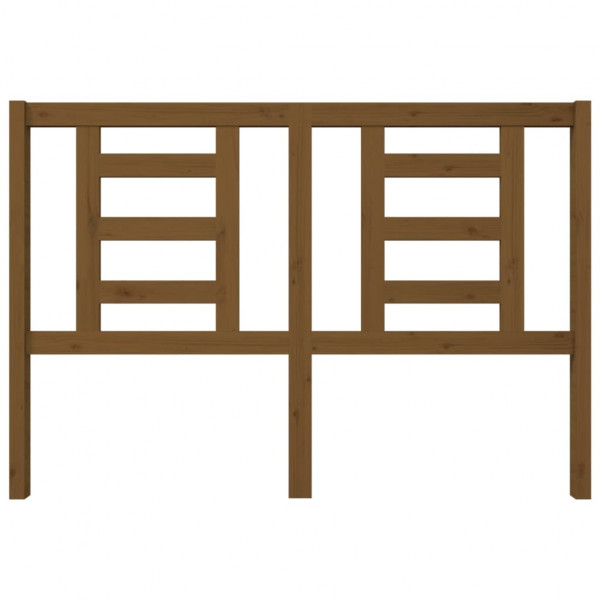 Cabecero de cama madera maciza de pino marrón miel 146x4x100 cm M 3