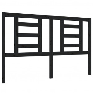 Cabecero de cama madera maciza de pino negro 146x4x100 cm H