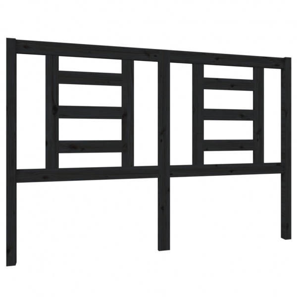 Cabecero de cama madera maciza de pino negro 146x4x100 cm M 2