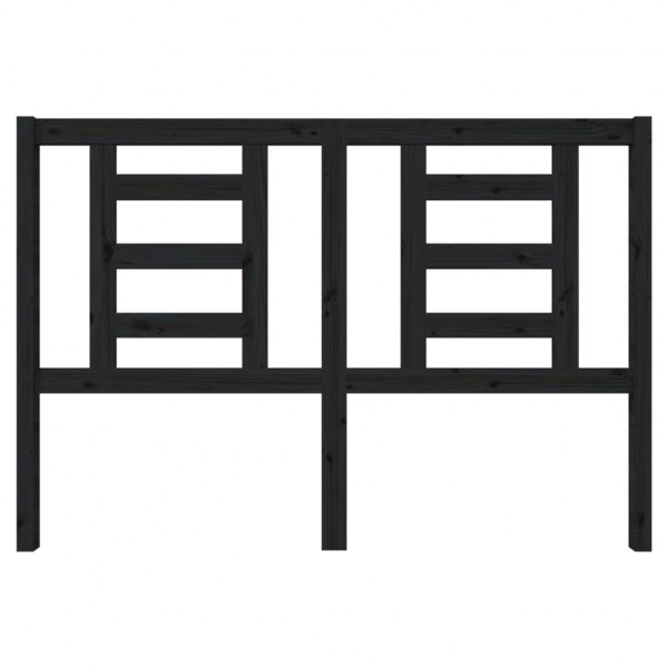 Cabecero de cama madera maciza de pino negro 146x4x100 cm M 3