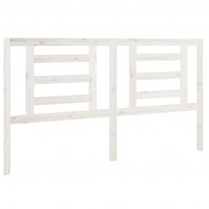Cabeceira de cama 166x4x100 cm pinho maciço branco H