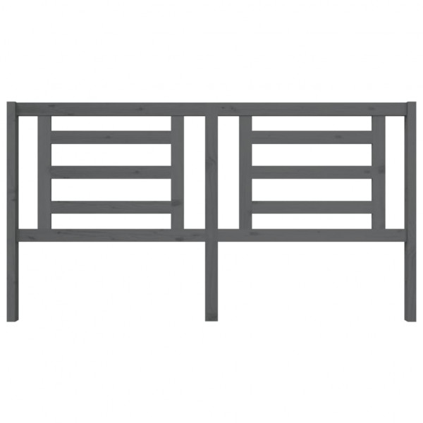 Cabecero de cama madera maciza de pino gris 186x4x100 cm M 3