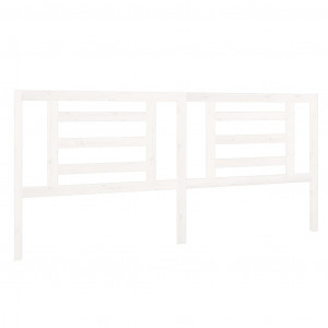 Cabeceira de cama 206x4x100 cm pinho maciço branco H