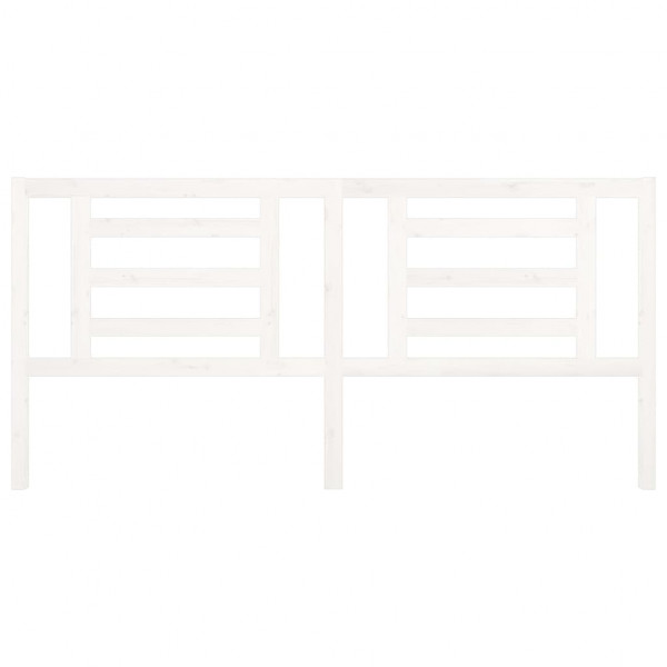 Cabecero de cama madera maciza de pino blanco 206x4x100 cm M 3