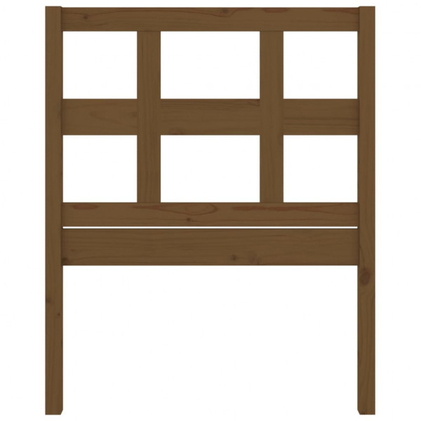 Cabecero de cama madera maciza pino marrón miel 80.5x4x100 cm M 4