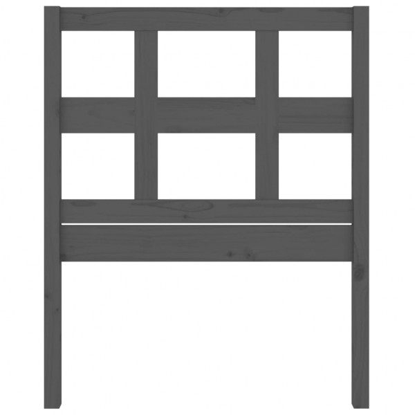 Cabecero de cama madera maciza de pino gris 95.5x4x100 cm M 4