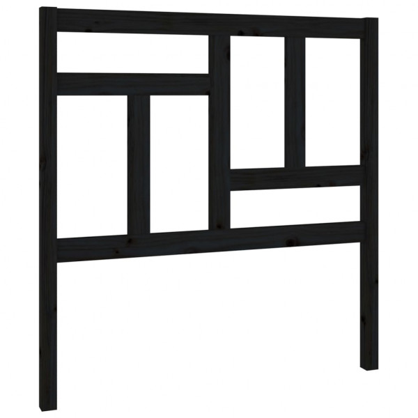 Cabecero de cama madera maciza de pino negro 95.5x4x100 cm M 2