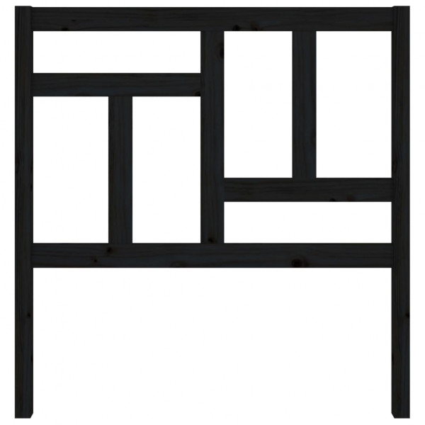 Cabecero de cama madera maciza de pino negro 95.5x4x100 cm M 3