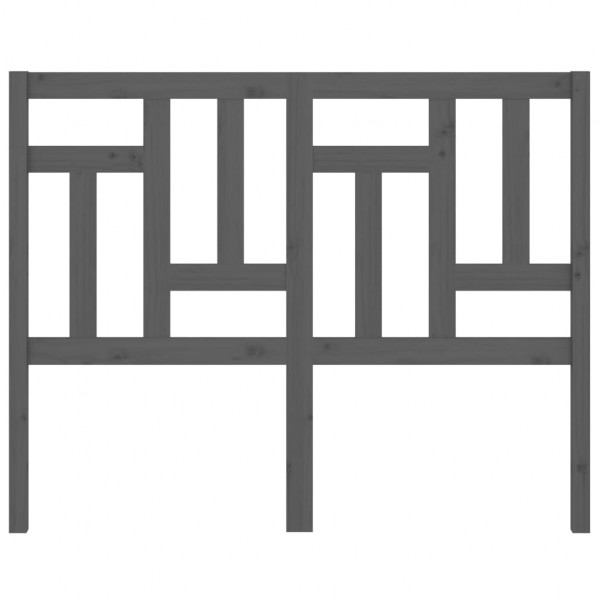 Cabecero de cama madera maciza de pino gris 205.5x4x100 cm M 3