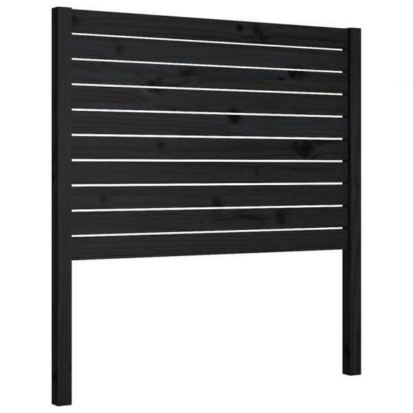 Cabeceira de cama 96x4x100 cm pinho maciço preto M 2
