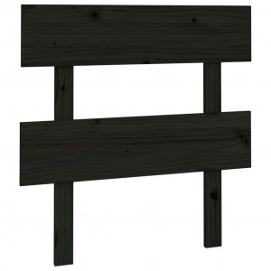 Cabecero de cama madera maciza de pino negro 93.5x3x81 cm H