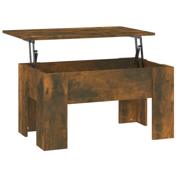 Mesa de centro madera contrachapada roble ahumado 79x49x41 cm M 5