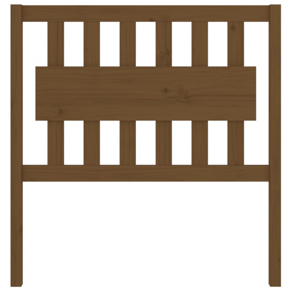 Cabecero de cama madera maciza pino marrón miel 95.5x4x100 cm M 3